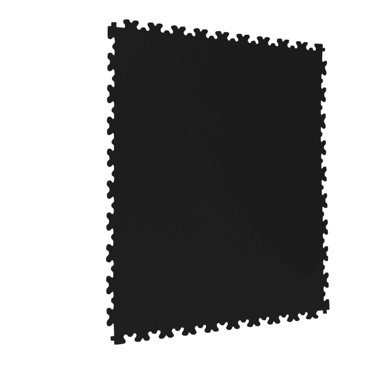 Dalle carrée pour sol de garage ou atelier en PVC effet uni pose libre black Gerflor - 50.3 cm x 50.3 cm x 0.7 cm