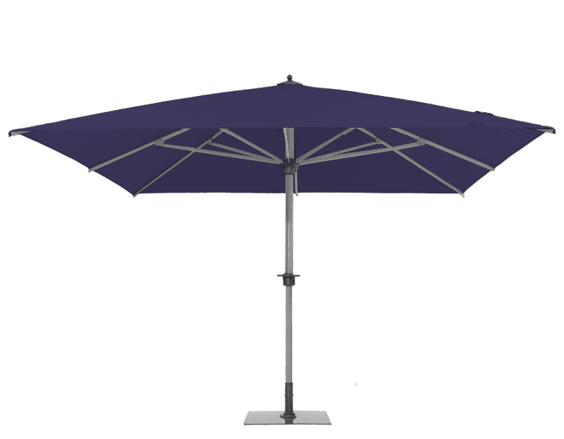 Parasol géant Sunwheel Carré 400x400 Acrylique sunbrella premium Ink | La Maison du Parasol