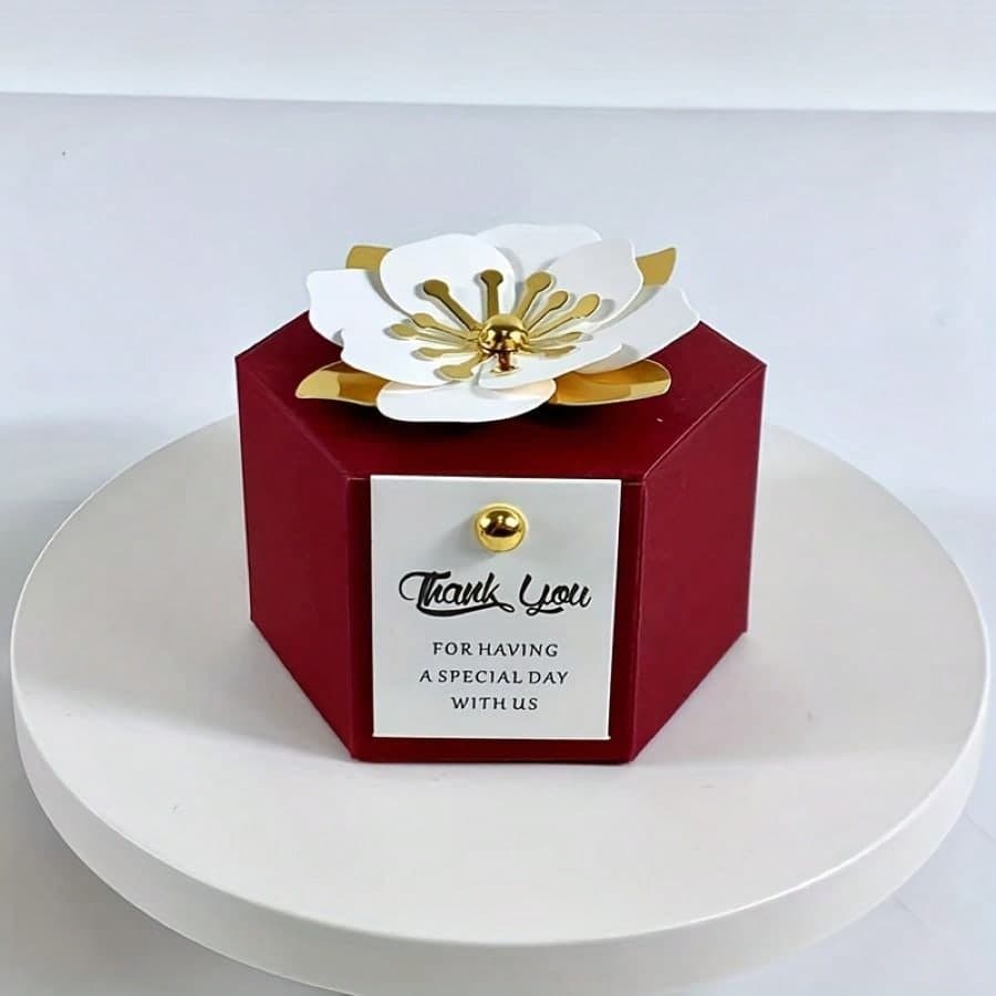 50 Pièces Nouvelle Boîte De Faveur De Mariage Créative De Style Européen, Élégante Boîte De Bonbons Florale Pour La Fête, L'anniversaire Et