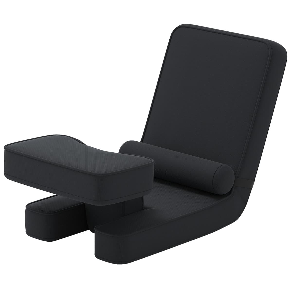 Canapé Paresseux Pliable Fauteuil de Sol Gaming avec Dossier Réglable en 5 Positions Repose-pieds &