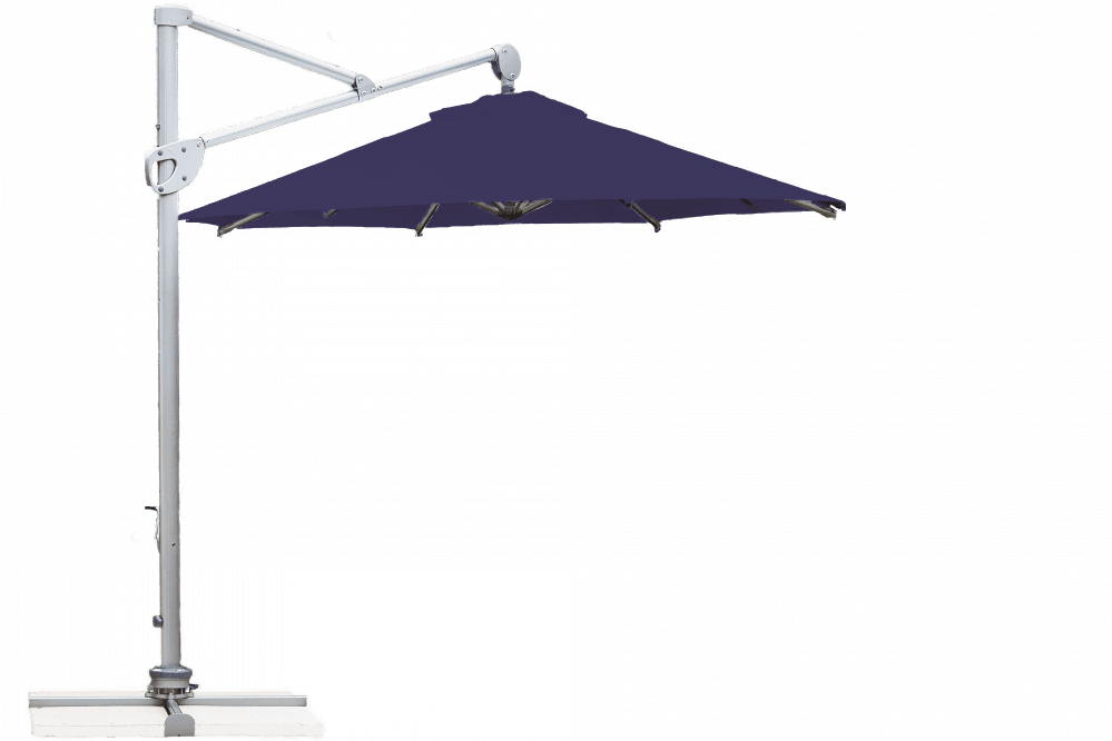Parasol déporté Helios résistant au vent Rond Ø 300 Acrylique sunbrella premium Ink | La Maison du Parasol