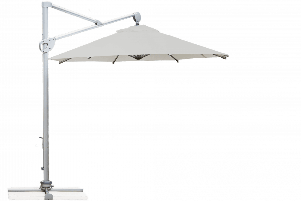 Parasol déporté Helios résistant au vent Rond Ø 300 Acrylique sunbrella premium Marble | La Maison du Parasol