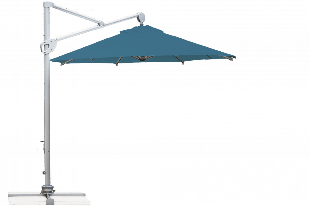 Parasol déporté Helios résistant au vent Rond Ø 300 Acrylique sunbrella premium Adriatic | La Maison du Parasol
