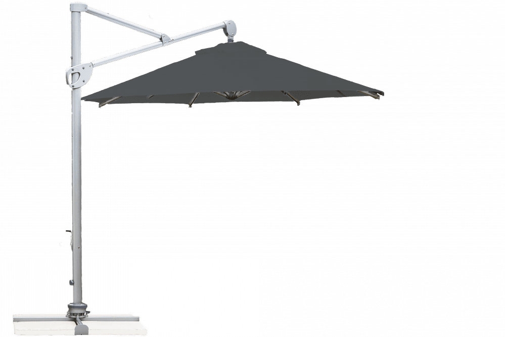 Parasol déporté Helios résistant au vent Rond Ø 300 Acrylique sunbrella premium Carbon | La Maison du Parasol