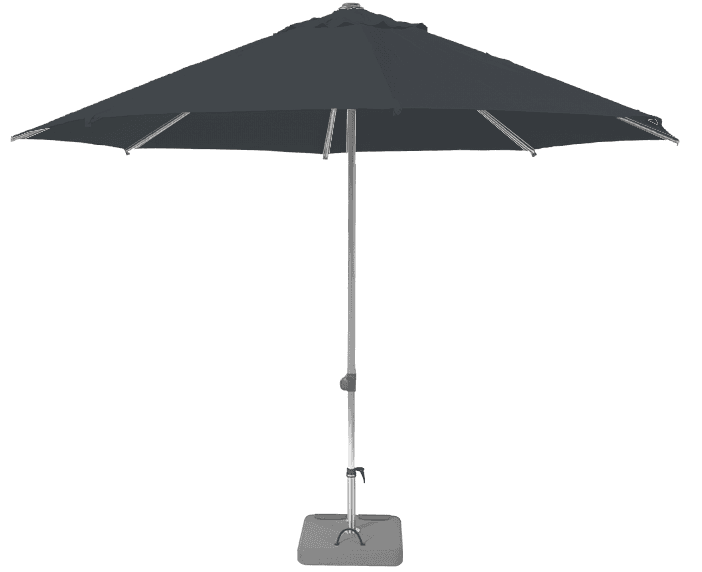 Parasol droit et inclinable Sunpop Rond Ø 200 Acrylique relax Graphite | La Maison du Parasol