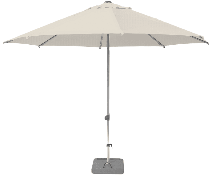 Parasol droit et inclinable Sunpop Rond Ø 270 Acrylique sunbrella premium Natural | La Maison du Parasol