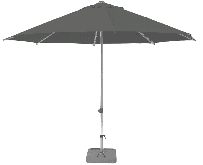 Parasol droit et inclinable Sunpop Rond Ø 200 Acrylique relax Stone | La Maison du Parasol