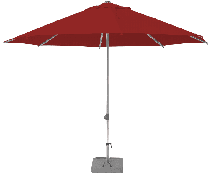 Parasol droit et inclinable Sunpop Rond Ø 270 Acrylique sunbrella premium Paris red | La Maison du Parasol