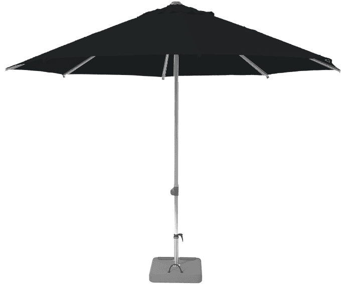 Parasol droit et inclinable Sunpop Rond Ø 200 Acrylique sunbrella premium Charcoal | La Maison du Parasol