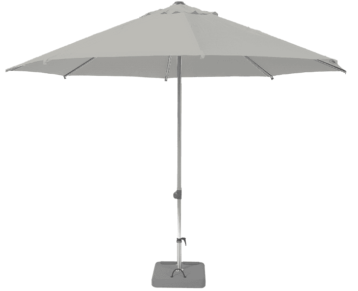Parasol droit et inclinable Sunpop Rond Ø 200 Acrylique relax Birch | La Maison du Parasol