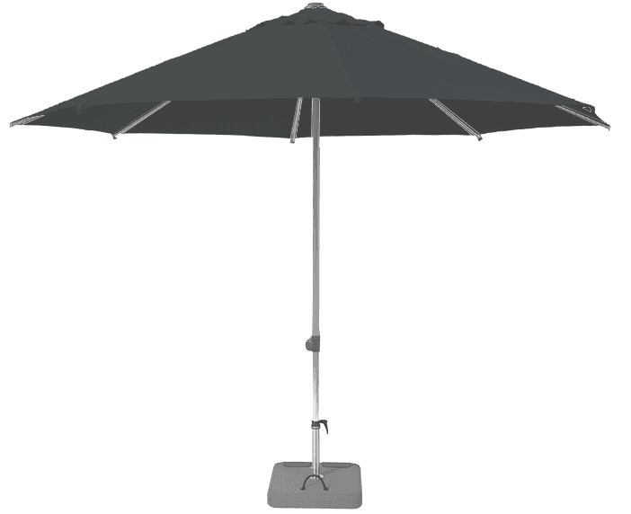 Parasol droit et inclinable Sunpop Rond Ø 270 Acrylique sunbrella premium Carbon | La Maison du Parasol